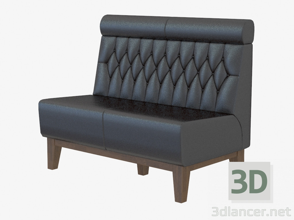 modèle 3D Canapé en cuir moderne Suzi Settee - preview
