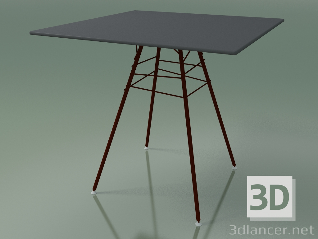 modèle 3D Table d'extérieur avec plan de travail carré 1815 (H 74 - 79 x 79 cm, HPL, V34) - preview