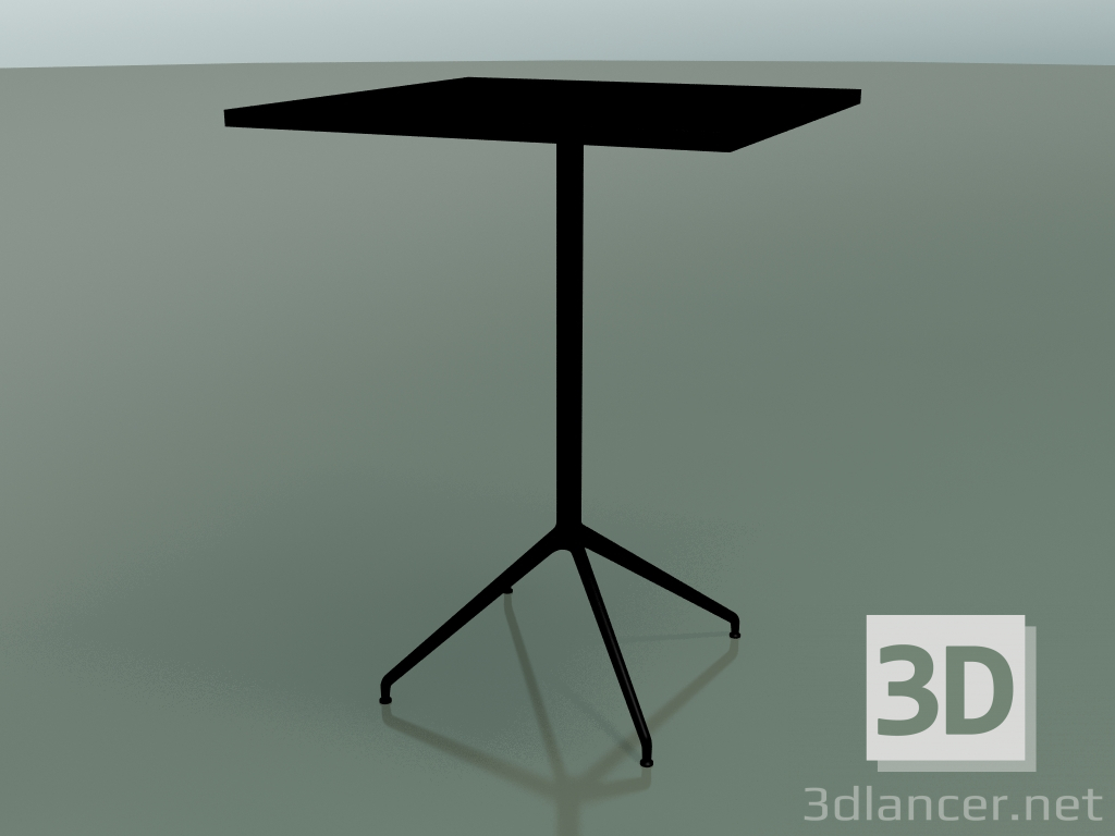 modello 3D Tavolo quadrato 5715, 5732 (H 104.5 - 79x79 cm, Nero, V39) - anteprima