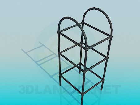 modèle 3D Support pour pots de fleurs - preview