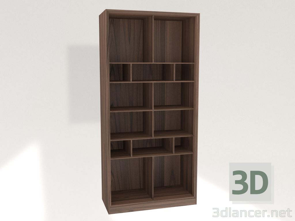 3D Modell Bibliotheksschrank 100x46x210 - Vorschau