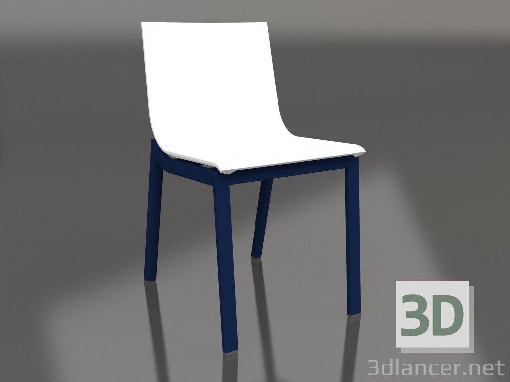 modello 3D Sedia da pranzo modello 4 (Blu notte) - anteprima