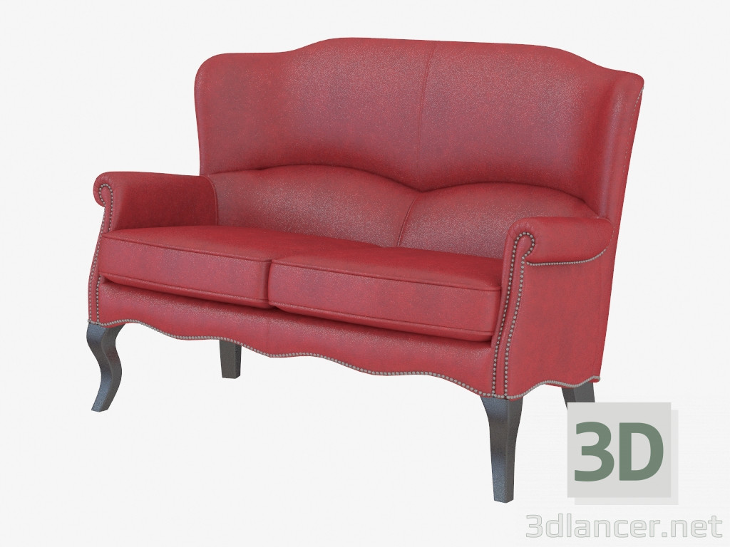 3D Modell Sofa modernes Leder Topas Doppel - Vorschau