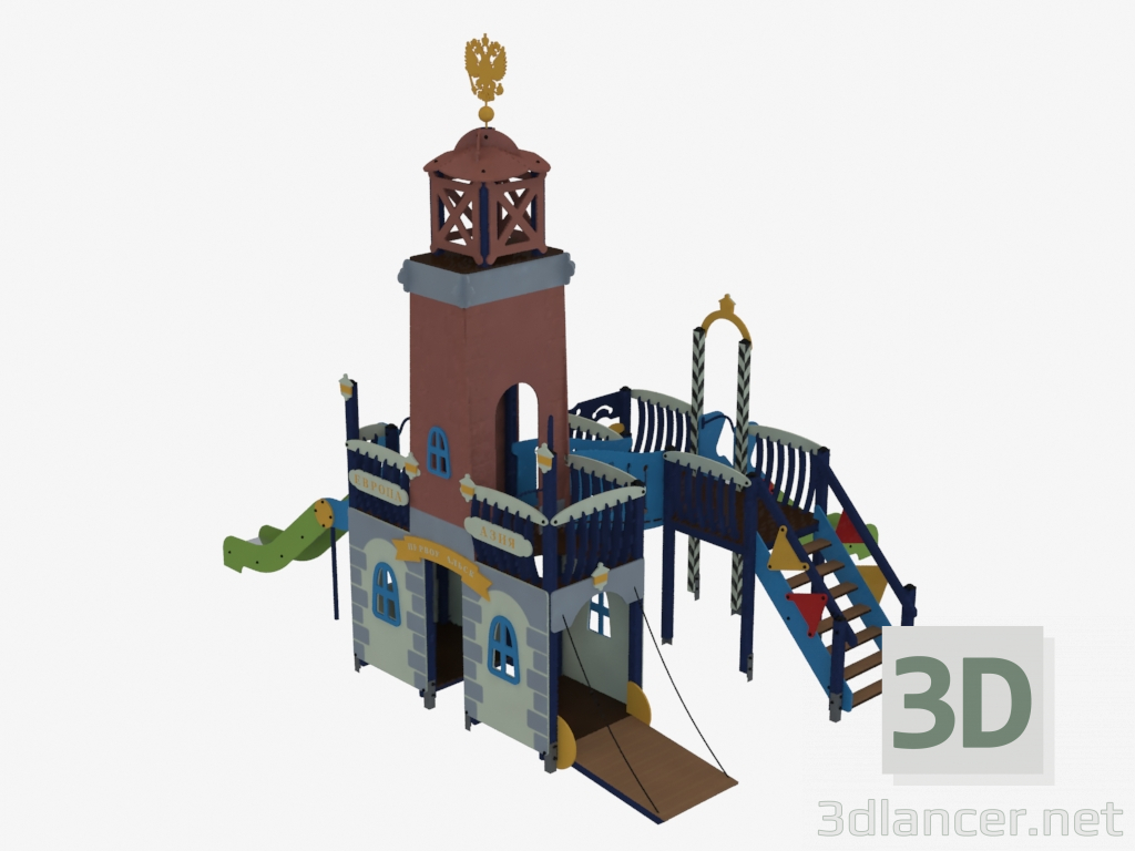 modèle 3D Jeu pour enfants complexe Europe-Asie (option 2) (5501) - preview