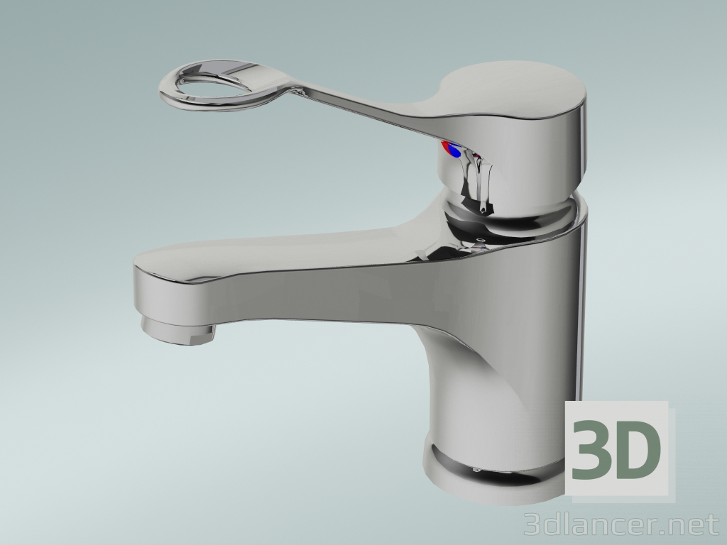 3d model Mezclador de lavabo con palanca caño de 160 mm de largo (GB41214045 64) - vista previa