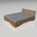 3d модель Кровать двухспальная – превью