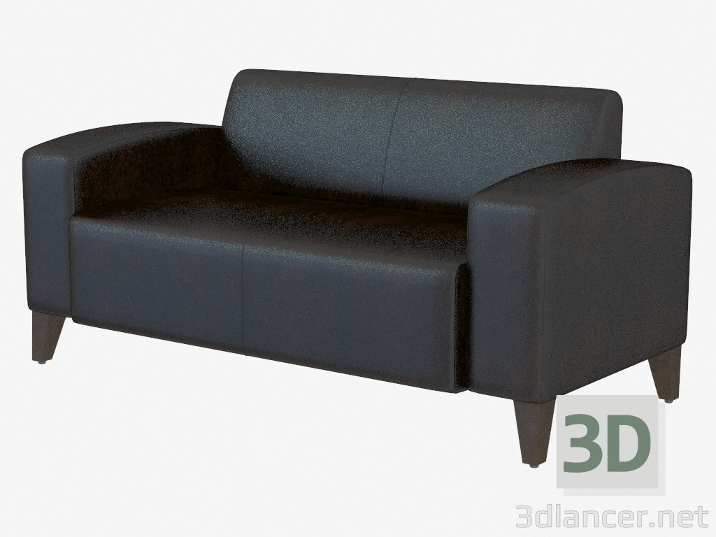 3d model Modern leather sofa Uno 2 - preview