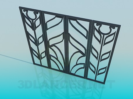 3d модель Ворота металеві – превью