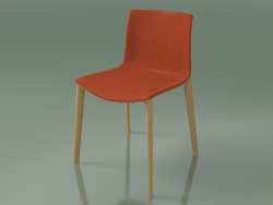 कुर्सी 0329 (4 लकड़ी के पैर, सामने की ओर असबाब के साथ, प्राकृतिक ओक)