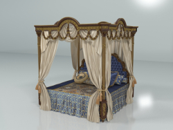 Double bed with canopy (art. F19 I)