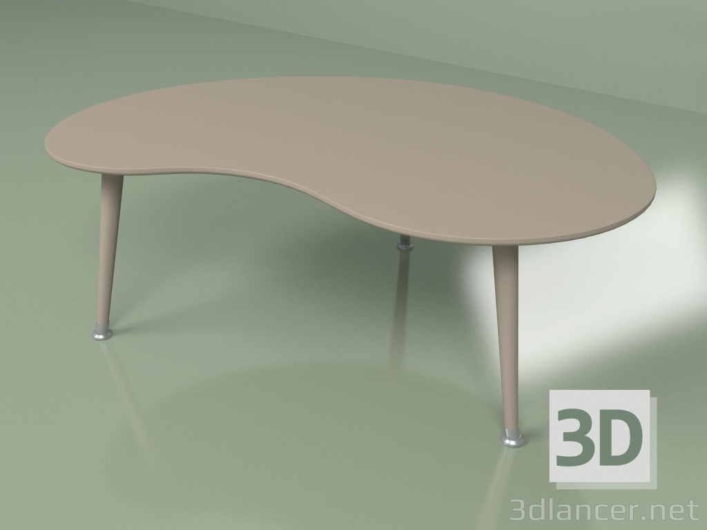 3d model Coffee table Kidney monochrome (coffee) - preview