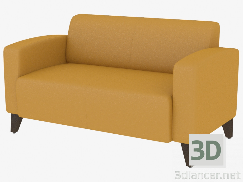 3D modeli Modern deri kanepe Unon 2 - önizleme