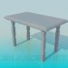 3d model wooden table - preview