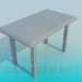 modello 3D tavolo in legno - anteprima