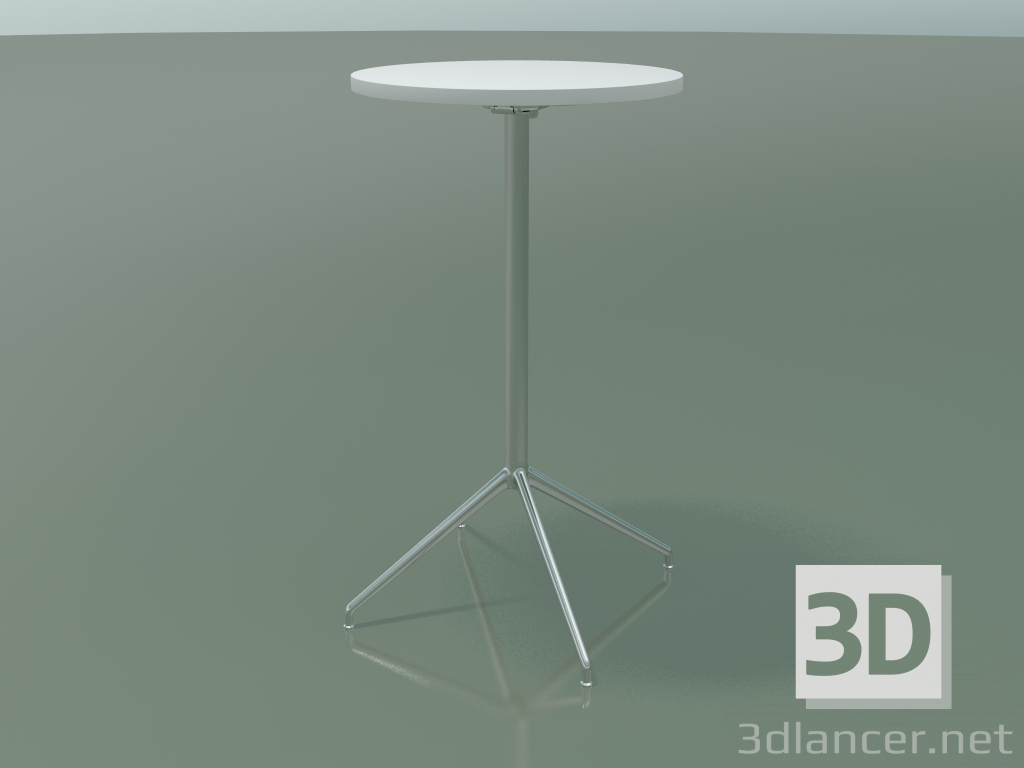 3D Modell Runder Tisch 5716, 5733 (H 105 - Ø59 cm, entfaltet, weiß, LU1) - Vorschau