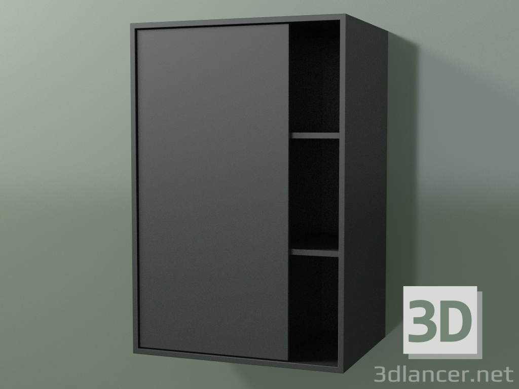 3D modeli 1 sol kapılı duvar dolabı (8CUCBDS01, Deep Nocturne C38, L 48, P 36, H 72 cm) - önizleme
