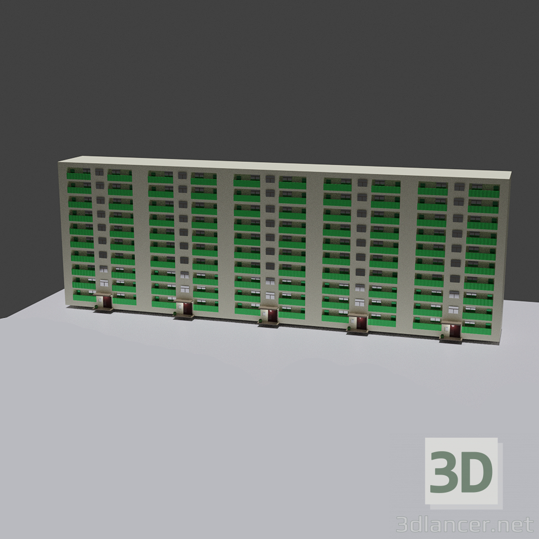 Apartmenthaus 3D-Modell kaufen - Rendern