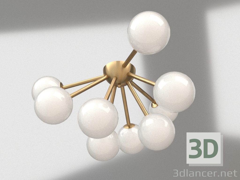 modello 3D Plafoniera Alexis (FR5120CL-09G) - anteprima