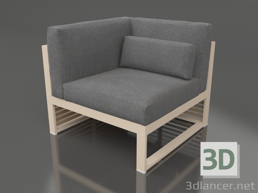 3D Modell Modulares Sofa, Abschnitt 6 links, hohe Rückenlehne (Sand) - Vorschau