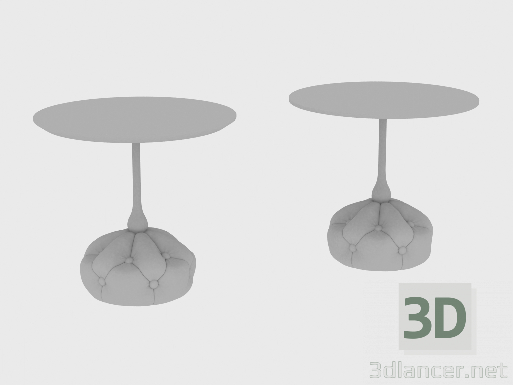 3d model Mesa de centro BAG SMALL TABLE CAPITONNE (d50xH45) - vista previa