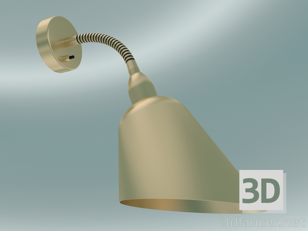 3D Modell Wandleuchte Bellevue (AJ9, Messing lackiert) - Vorschau