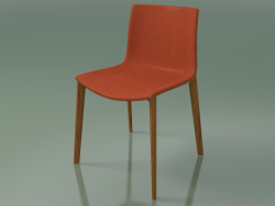 Cadeira 0329 (4 pernas de madeira, com acabamento na frente, efeito teca)