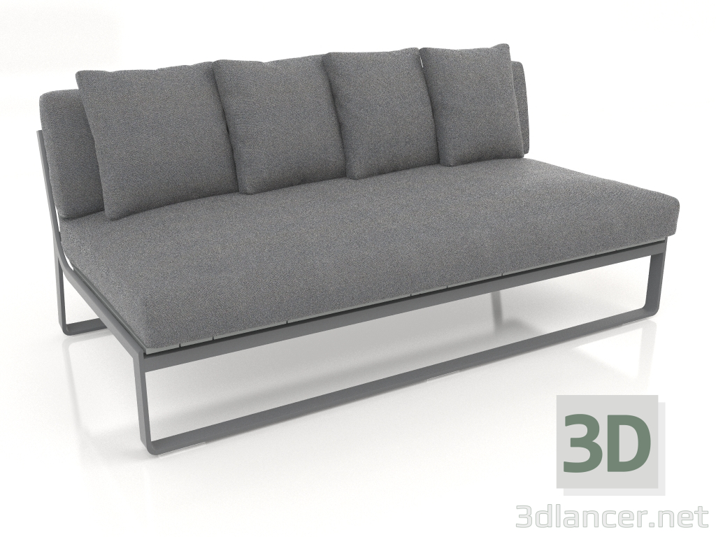 3d model Modular sofa, section 4 (Anthracite) - preview
