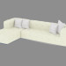 3D Modell Sofa, Ecke, viersitzige modulare Diamante (330х200х67) - Vorschau