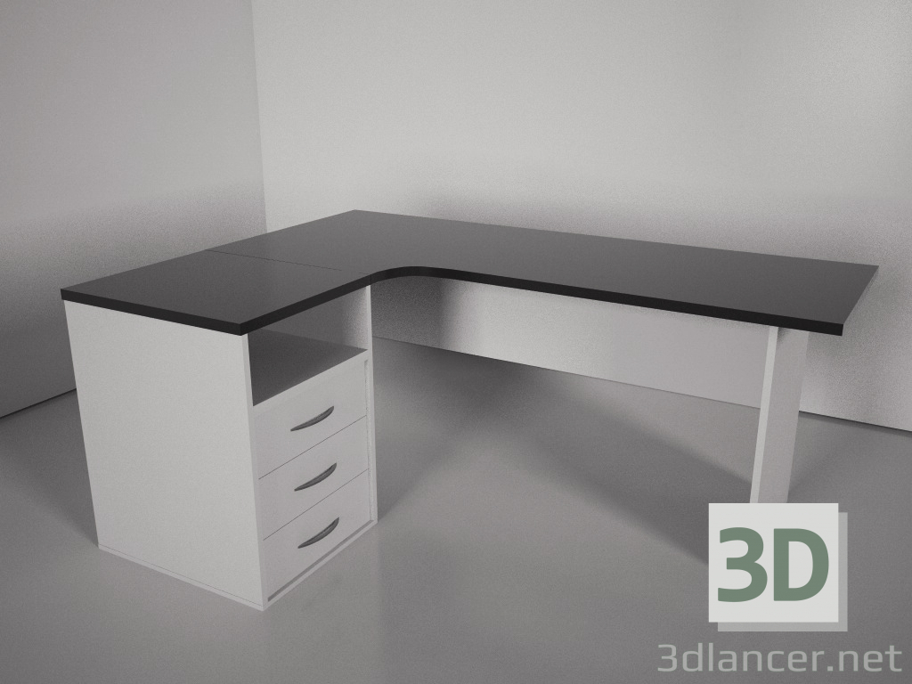 3d model escritorio para computadora - vista previa