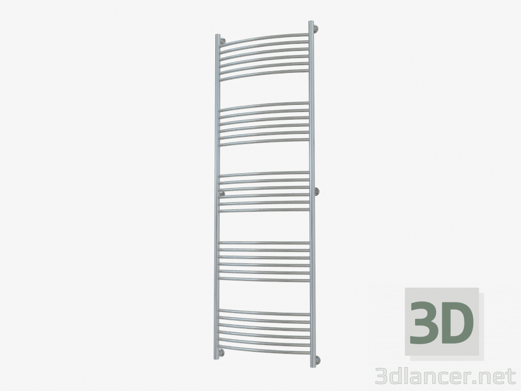 3d model Heated towel rail Bohemia curved (1900x600) - preview