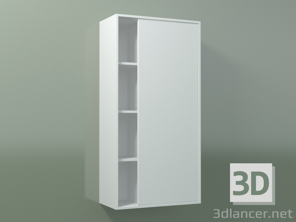 3D Modell Wandschrank mit 1 rechten Tür (8CUCCCD01, Glacier White C01, L 48, P 24, H 96 cm) - Vorschau