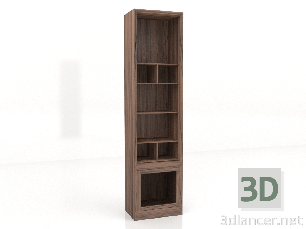 3d модель Книжный шкаф 53х36х210 – превью