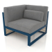3D Modell Modulares Sofa, Abschnitt 6 links, hohe Rückenlehne (Graublau) - Vorschau