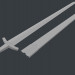 3D Modell Slavian Schwert lowpoly - Vorschau