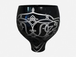 Nero ceramica Terra stretta vaso con mopearl