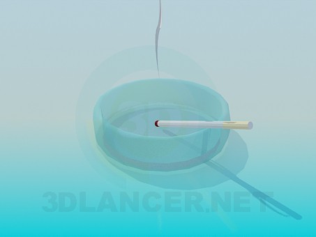 3 डी मॉडल सिगरेट के साथ ऐशट्रे - पूर्वावलोकन