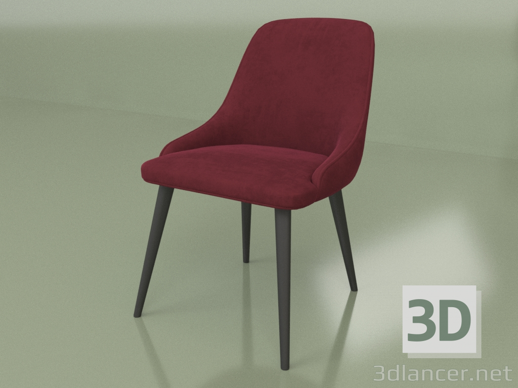 modello 3D Sedia Verdi (gambe Nere) - anteprima