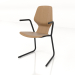 3d model Chair on cantilever legs D25 mm with armrests - preview