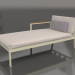 Modelo 3d Módulo de sofá, seção 2 esquerda (ouro) - preview