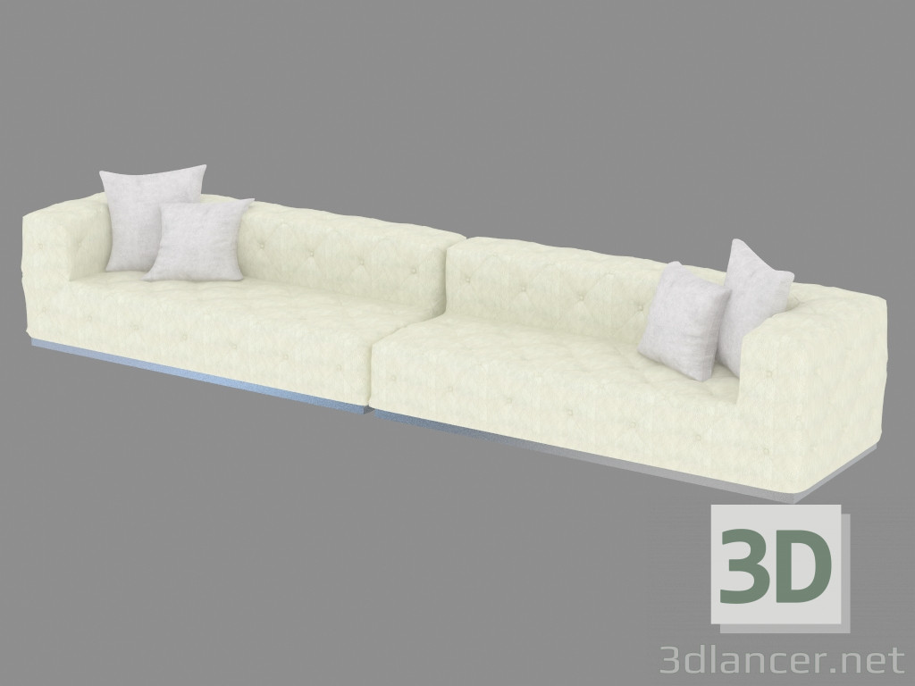 modèle 3D Sofa moderne Diamante (460х200х67) - preview