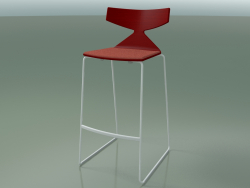Stackable Bar Stool 3713 (with cushion, Red, V12)