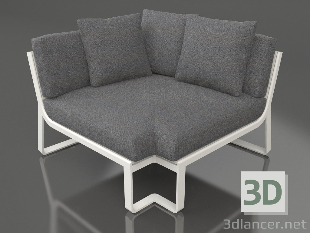 modèle 3D Canapé modulable section 6 (Gris agate) - preview