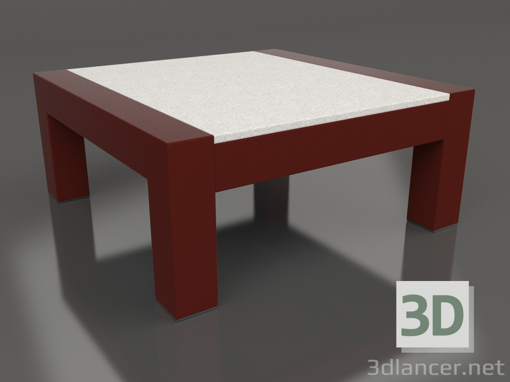 3 डी मॉडल साइड टेबल (वाइन रेड, डेकटन सिरोको) - पूर्वावलोकन