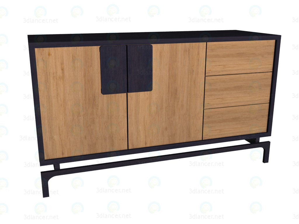 3d model VOX-chest of 4 drawers - preview