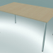 3D Modell Rechteckiger Tisch mit runden Beinen (1400x800mm) - Vorschau
