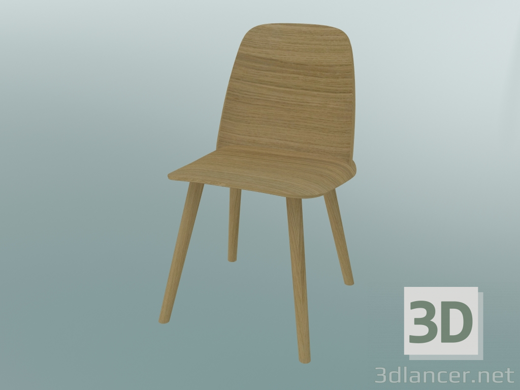 3D Modell Stuhl Nerd (Eiche) - Vorschau