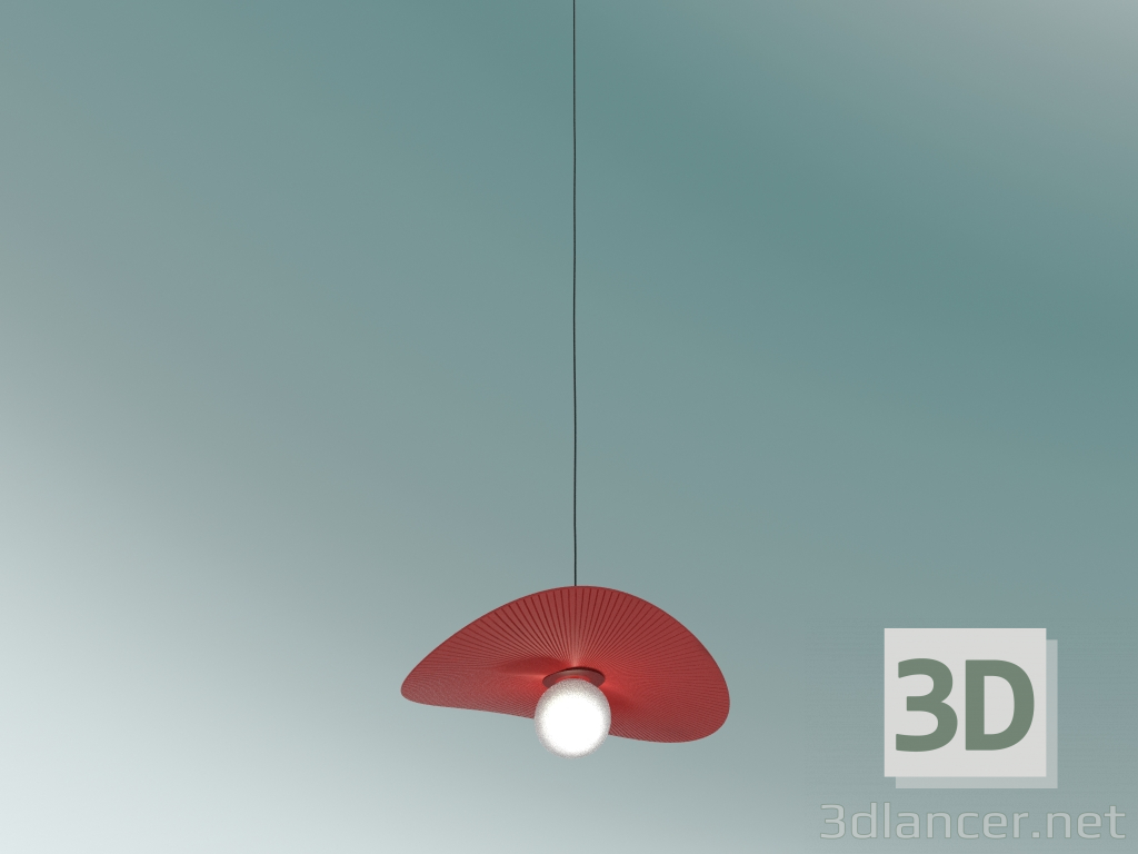 modello 3D Lampada a sospensione Plissè Vogue (piccola, rossa) - anteprima