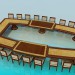 3d model A table for meetings - preview