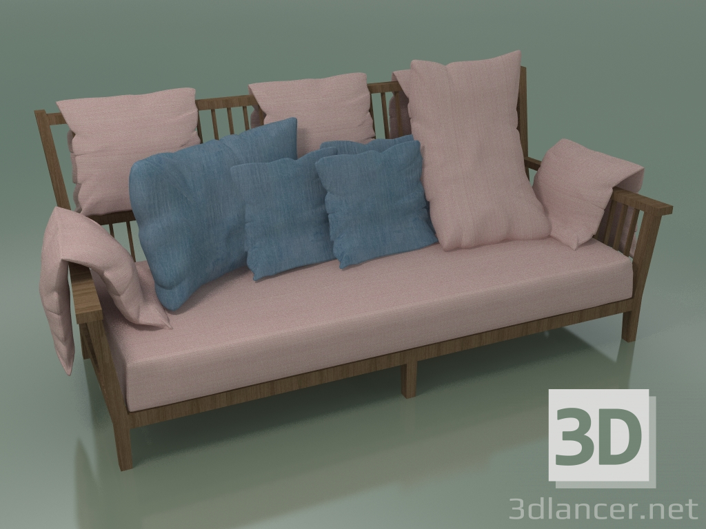 3D Modell Sofa (03, natürlich) - Vorschau