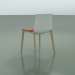 modèle 3D Chaise 0358 (4 pieds en bois, avec garniture avant, polypropylène PO00101, chêne blanchi) - preview